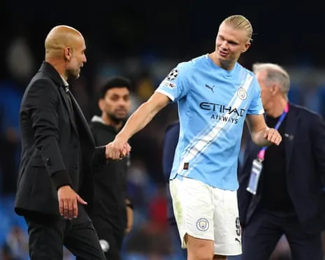 Erling Haaland Joins Elite Champions League 50-Goal Group, Hailed by Guardiola as Ronaldo and Lionel Messi's Fellow Monster